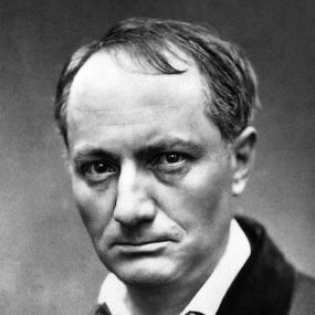 A Woodburytype (a black-and-white photomechanical print) from Étienne Carjat's half-length portrait of Charles Baudelaire facing the viewer, c. 1862.