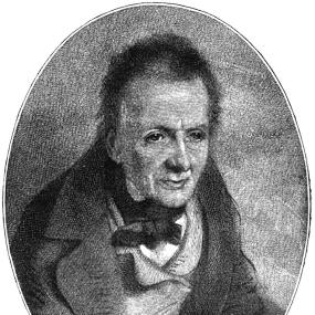 Thomas De Quincey, from a group portrait by James Archer. De Quincey is seated and seen from slightly above, his legs cut off by the oval frame. His signature is reproduced below.