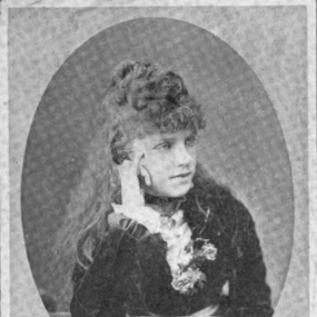 Black and white photograph of Julia Constance Fletcher
