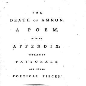 Title-page of Elizabeth Hands, "The Death of Amnon", 1789.