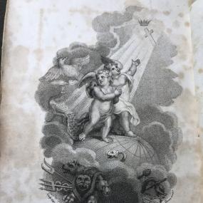 Frontispiece of Frances Arabella Rowden's "A Christian Wreath for the Pagan Deities", 1820.